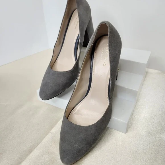 Cole Haan Gray Suede Heels - Picture 7 of 15